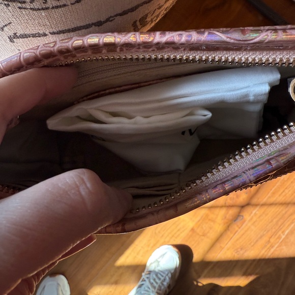 Brahmin Pink Crocodile Embossed Women's Bag - Picture 4 of 6